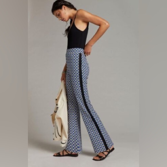 Maeve Pants - MAEVE by ANTHROPOLOGIE NWOT Pull On Bootcut in Blue Motif